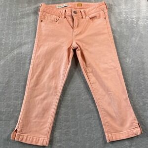 Pilcro and the Letterpress Capri Jeans‎ Womens 27 Peach Stet Denim Preppy Casual
